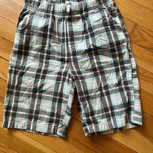 Plaid Boys Shorts in Black and Gray